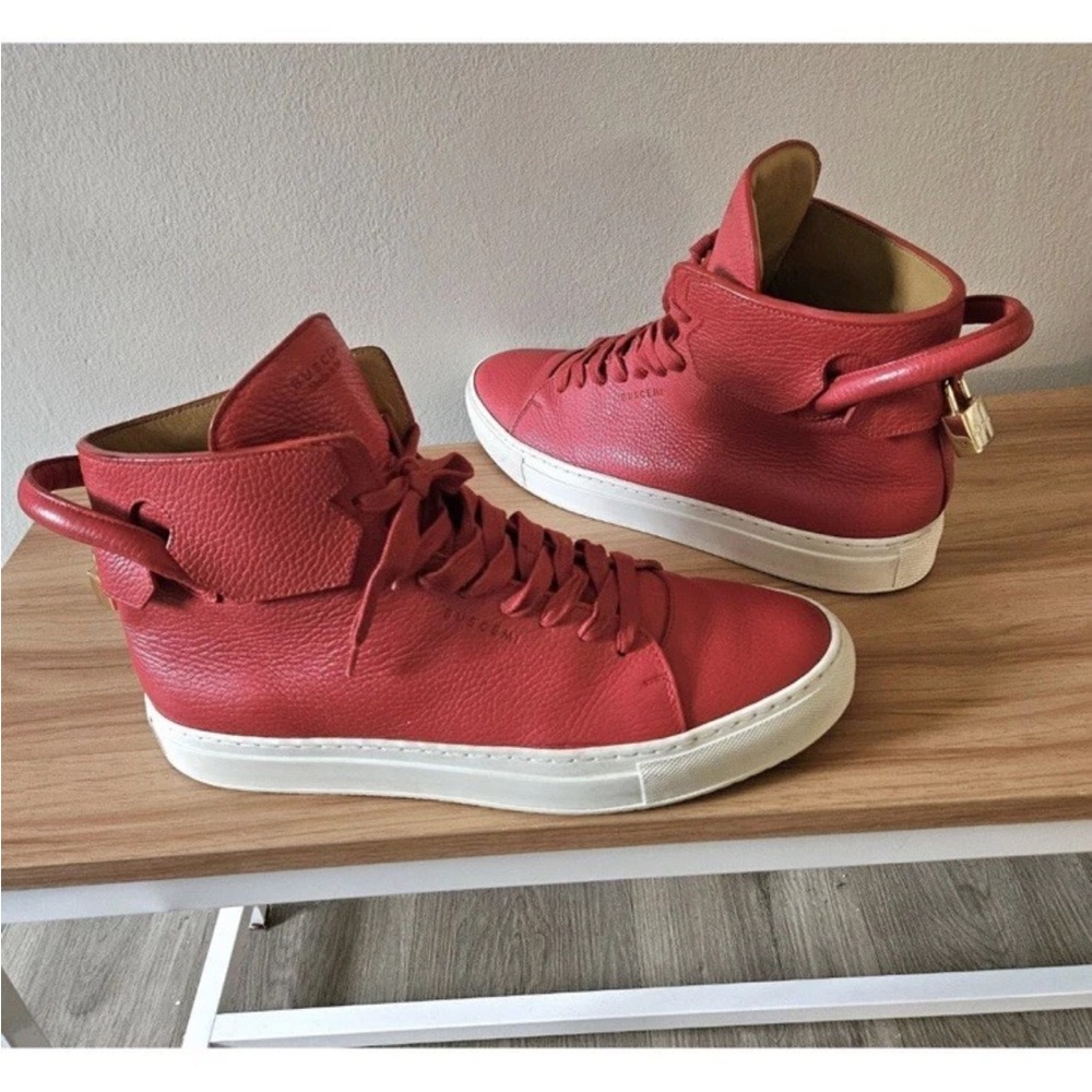 Buscemi Red High-Top Men's Sneakers